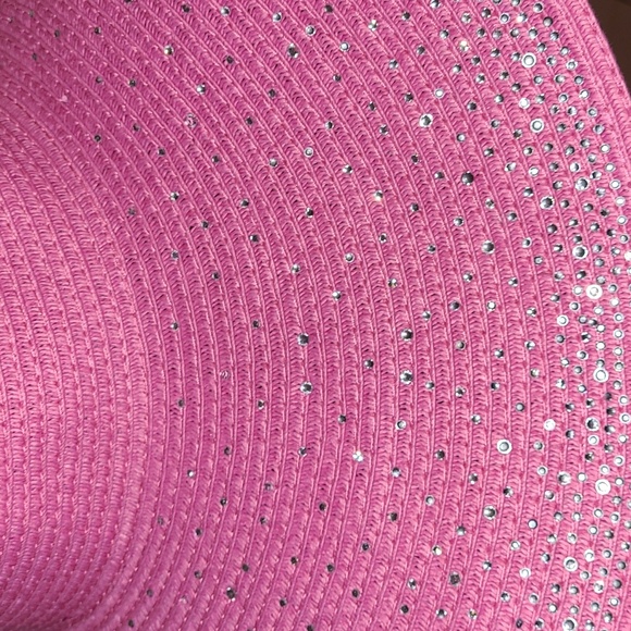 💕NWT Fuschia Beach Hat w/Bling Embellishments💕 - Picture 11 of 11